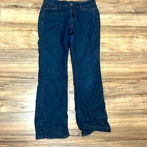 Ann Taylor Petite Curvy Bootcut Navy Blue Jeans